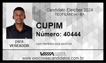 Candidato CUPIM 2024 - TEOFILÂNDIA - Eleições