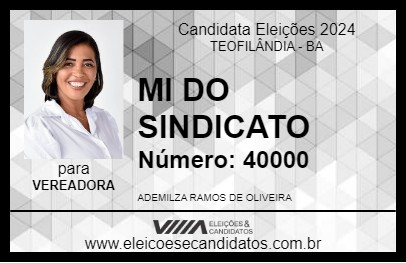 Candidato MI DO SINDICATO  2024 - TEOFILÂNDIA - Eleições