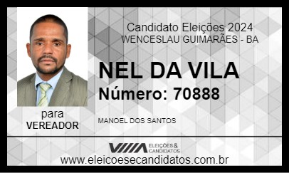 Candidato NEL DA VILA 2024 - WENCESLAU GUIMARÃES - Eleições