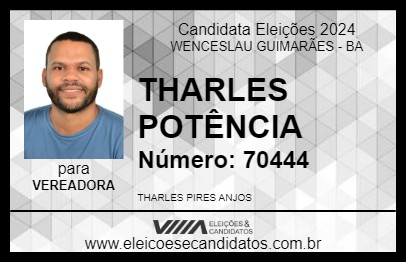 Candidato THARLES POTÊNCIA 2024 - WENCESLAU GUIMARÃES - Eleições