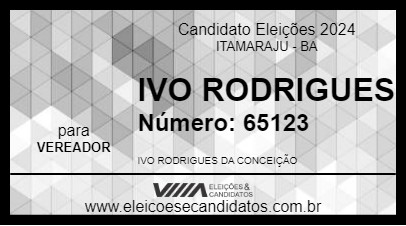 Candidato IVO RODRIGUES 2024 - ITAMARAJU - Eleições