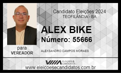 Candidato ALEX BIKE  2024 - TEOFILÂNDIA - Eleições