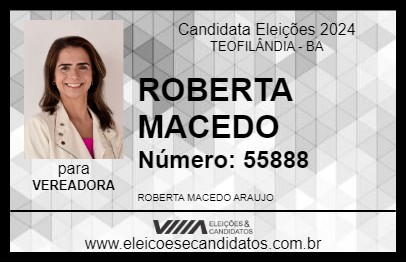 Candidato ROBERTA MACEDO 2024 - TEOFILÂNDIA - Eleições