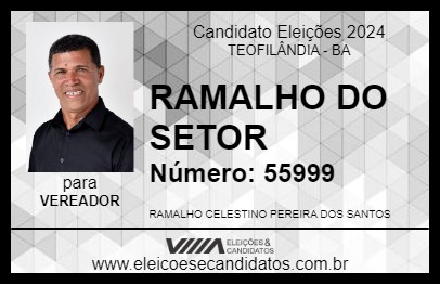 Candidato RAMALHO DO SETOR 2024 - TEOFILÂNDIA - Eleições