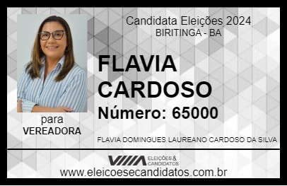 Candidato FLAVIA CARDOSO 2024 - BIRITINGA - Eleições