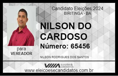 Candidato NILSON DO CARDOSO 2024 - BIRITINGA - Eleições