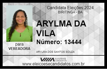 Candidato ARYLMA DA VILA 2024 - BIRITINGA - Eleições