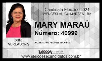 Candidato MARY MARAÚ 2024 - WENCESLAU GUIMARÃES - Eleições