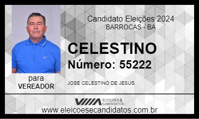 Candidato CELESTINO 2024 - BARROCAS - Eleições