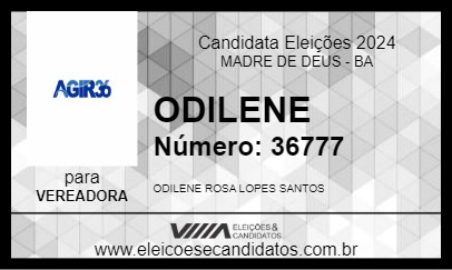 Candidato ODILENE 2024 - MADRE DE DEUS - Eleições