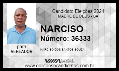 Candidato NARCISO 2024 - MADRE DE DEUS - Eleições