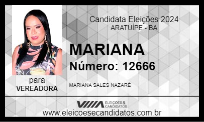 Candidato MARIANA 2024 - ARATUÍPE - Eleições