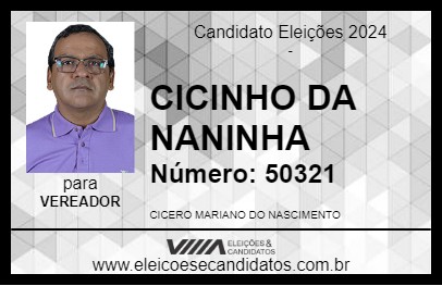 Candidato CICINHO DA NANINHA 2024 - SENHOR DO BONFIM - Eleições