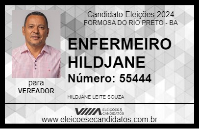 Candidato ENFERMEIRO HILDJANE 2024 - FORMOSA DO RIO PRETO - Eleições