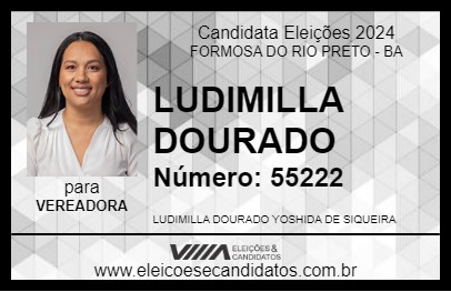 Candidato LUDIMILLA DOURADO 2024 - FORMOSA DO RIO PRETO - Eleições