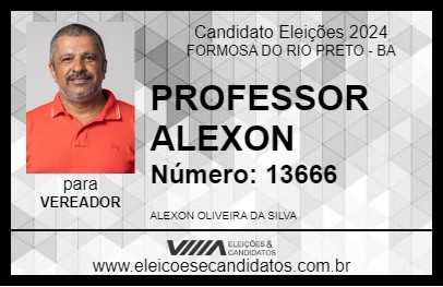 Candidato PROFESSOR ALEXON 2024 - FORMOSA DO RIO PRETO - Eleições