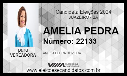 Candidato AMELIA PEDRA  2024 - JUAZEIRO - Eleições