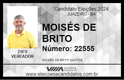 Candidato MOISÉS DE BRITO 2024 - JUAZEIRO - Eleições