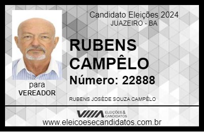 Candidato RUBENS CAMPÊLO 2024 - JUAZEIRO - Eleições