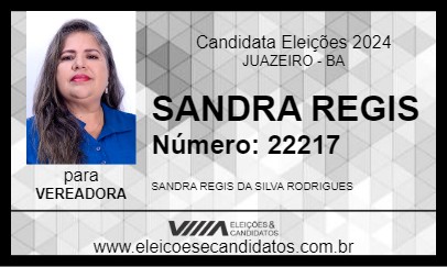 Candidato SANDRA REGIS 2024 - JUAZEIRO - Eleições