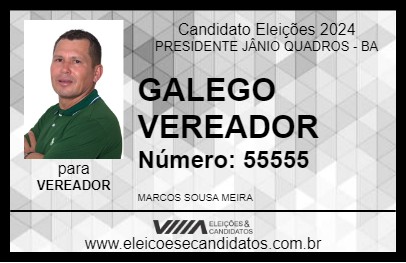 Candidato GALEGO VEREADOR  2024 - PRESIDENTE JÂNIO QUADROS - Eleições