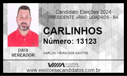 Candidato CARLINHOS  2024 - PRESIDENTE JÂNIO QUADROS - Eleições