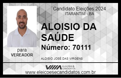 Candidato ALOISIO DA SAÚDE 2024 - ITARANTIM - Eleições