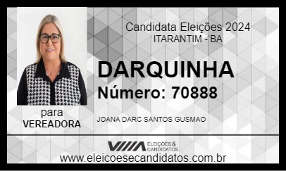 Candidato DARQUINHA 2024 - ITARANTIM - Eleições