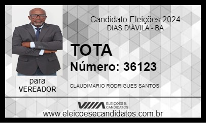 Candidato TOTA 2024 - DIAS D\ÁVILA - Eleições