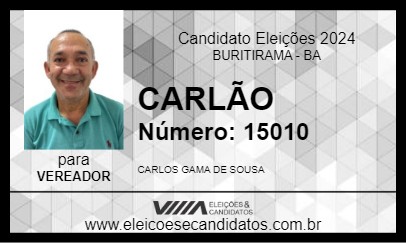 Candidato CARLÃO 2024 - BURITIRAMA - Eleições