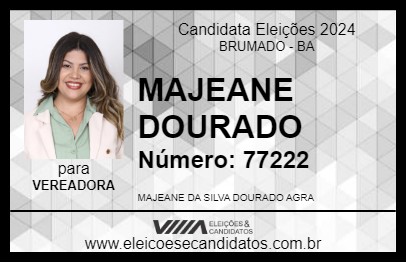 Candidato MAJEANE DOURADO 2024 - BRUMADO - Eleições