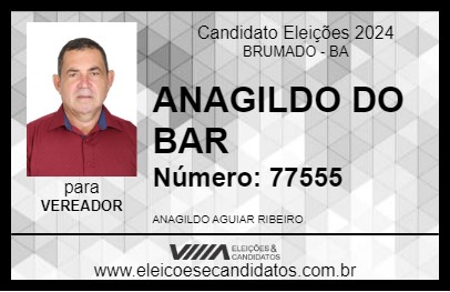 Candidato ANAGILDO DO BAR 2024 - BRUMADO - Eleições