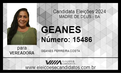 Candidato GEANES 2024 - MADRE DE DEUS - Eleições