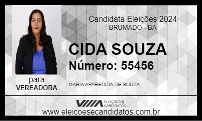 Candidato CIDA SOUZA 2024 - BRUMADO - Eleições