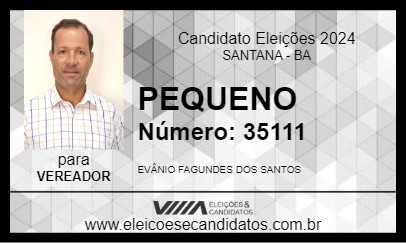 Candidato PEQUENO 2024 - SANTANA - Eleições