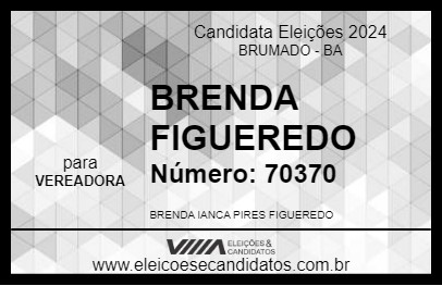 Candidato BRENDA FIGUEREDO 2024 - BRUMADO - Eleições