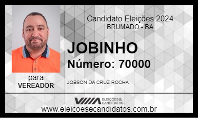 Candidato JOBINHO 2024 - BRUMADO - Eleições