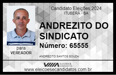 Candidato ANDREZITO DO SINDICATO 2024 - ITUBERÁ - Eleições