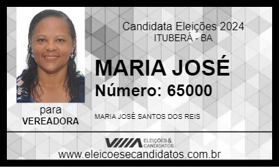 Candidato MARIA JOSÉ 2024 - ITUBERÁ - Eleições