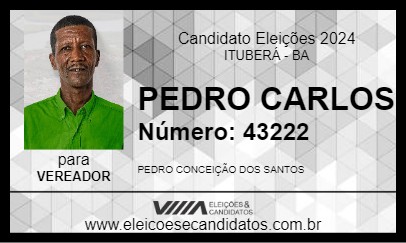 Candidato PEDRO CARLOS 2024 - ITUBERÁ - Eleições