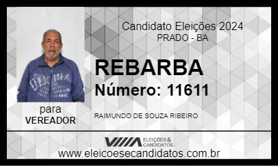 Candidato REBARBA 2024 - PRADO - Eleições