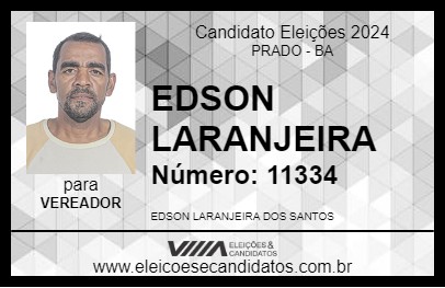 Candidato EDSON LARANJEIRA 2024 - PRADO - Eleições