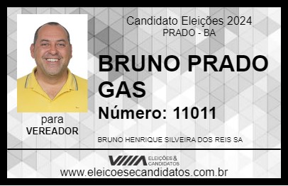 Candidato BRUNO PRADO GAS 2024 - PRADO - Eleições