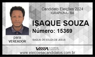 Candidato ISAQUE SOUZA 2024 - IGRAPIÚNA - Eleições