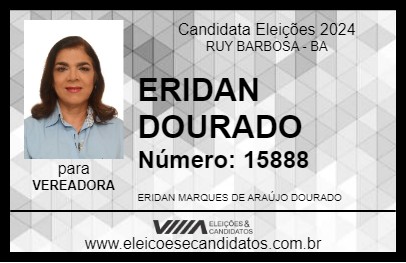 Candidato ERIDAN DOURADO 2024 - RUY BARBOSA - Eleições