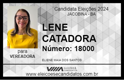 Candidato LENE CATADORA 2024 - JACOBINA - Eleições