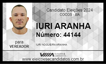 Candidato IURI ARANHA 2024 - COCOS - Eleições