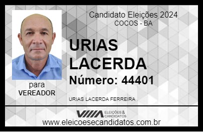 Candidato URIAS LACERDA 2024 - COCOS - Eleições