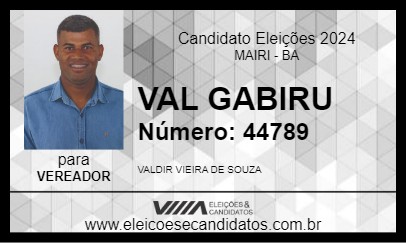 Candidato VAL GABIRU 2024 - MAIRI - Eleições