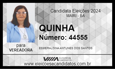 Candidato QUINHA 2024 - MAIRI - Eleições